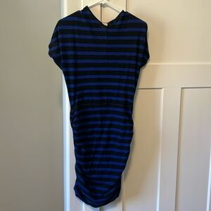 Express blue & black striped dress size Medium